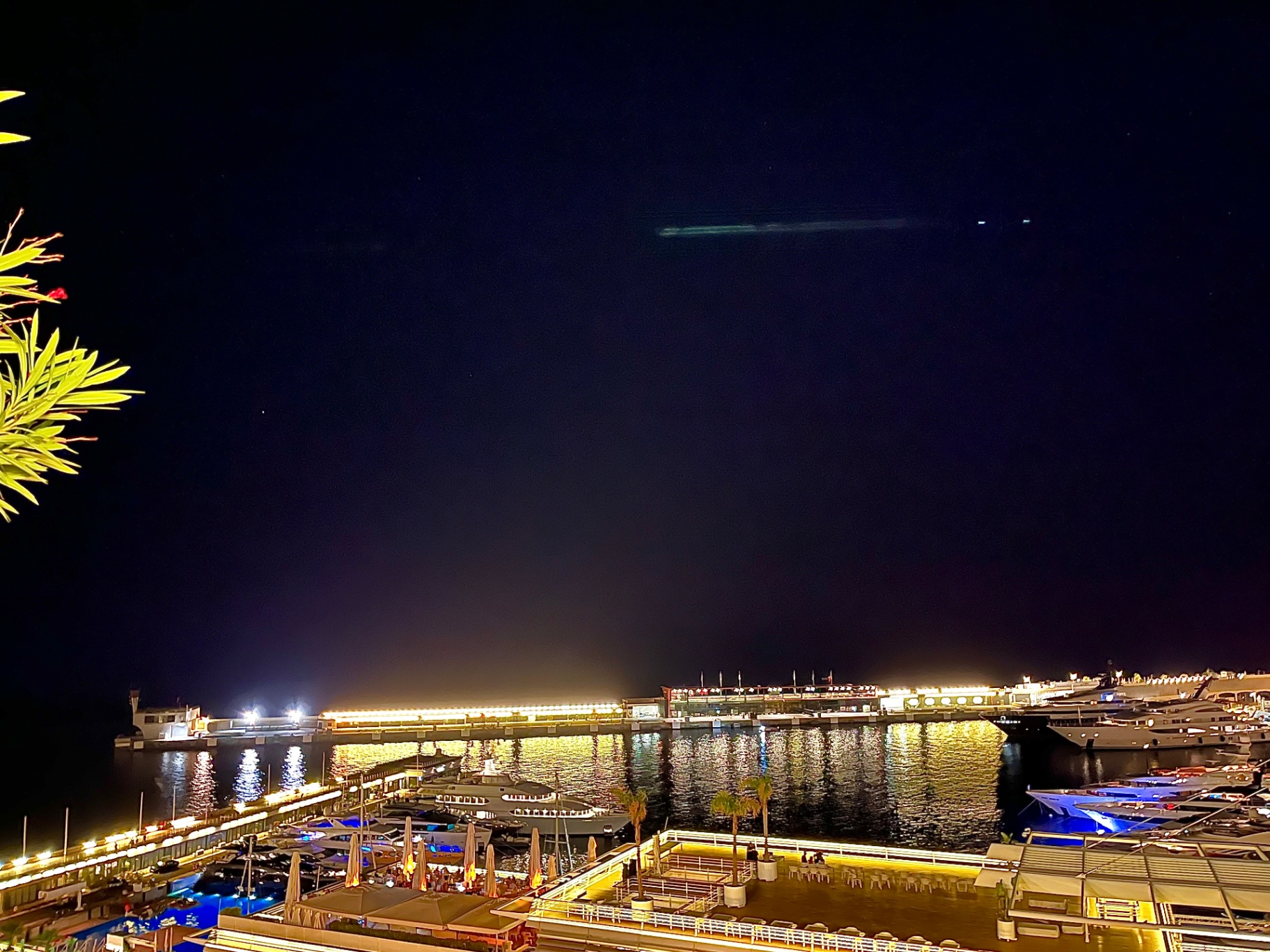 Din Tanovic — soft smoke drifting over Port Hercule after Monaco Art en Ciel fireworks
