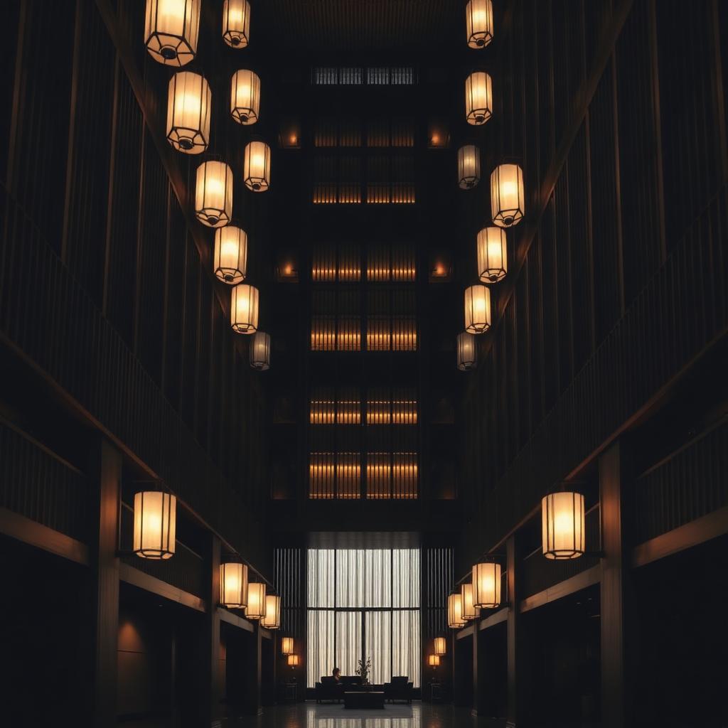 Aman Tokyo lantern-lit minimalist atrium — from Din Tanovic's dream stays journal