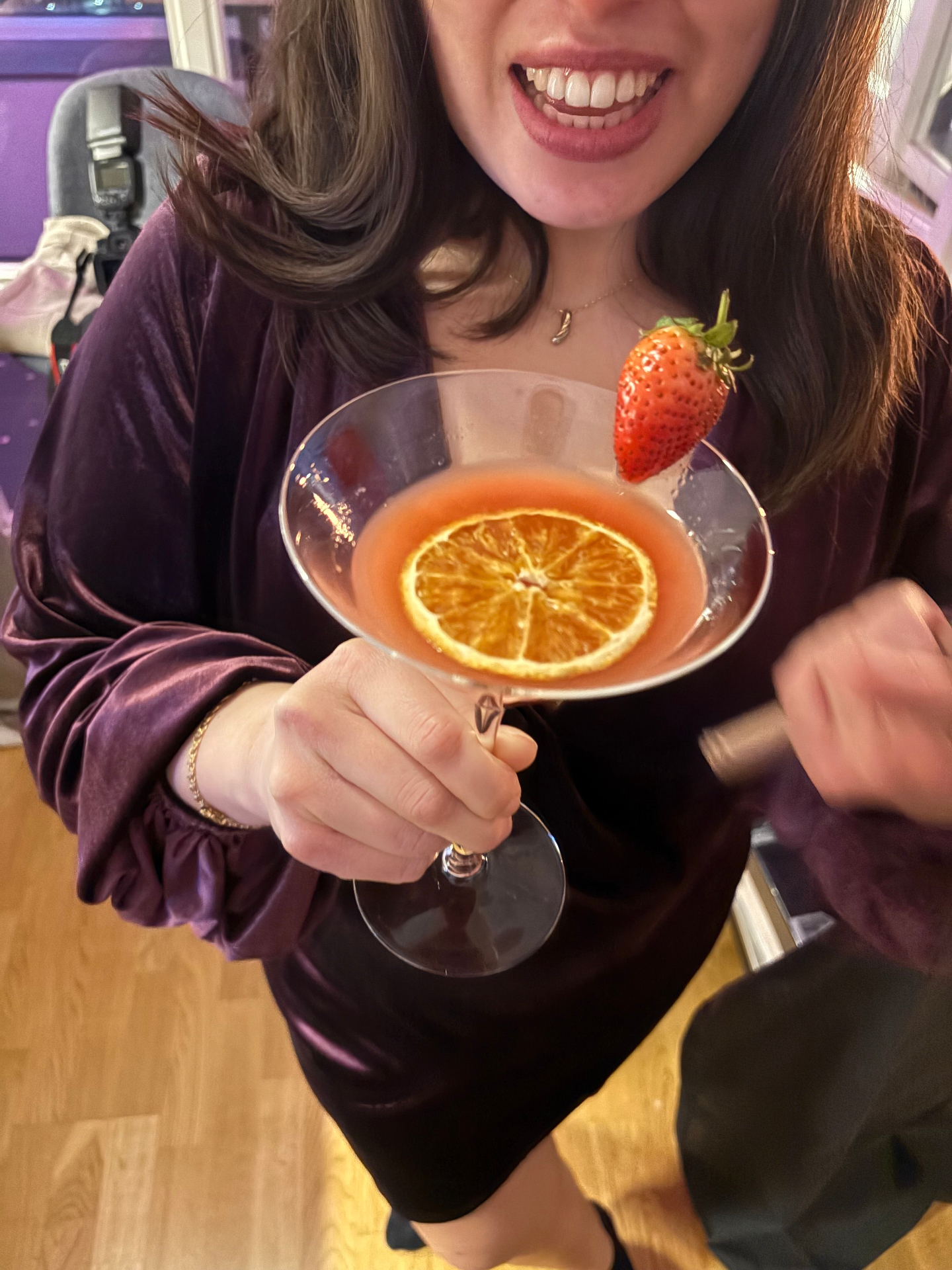 Din Tanovic — strawberry and orange cocktail at a Stockholm birthday night